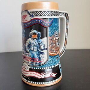 Miller Beer Stein NASA Apollo 11 Moon Landing Great American Achievements 7.5in